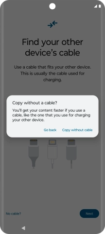 Press Copy without cable.