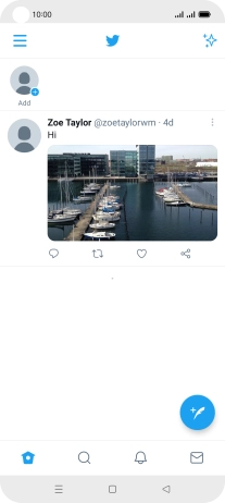 Press the new tweet icon.