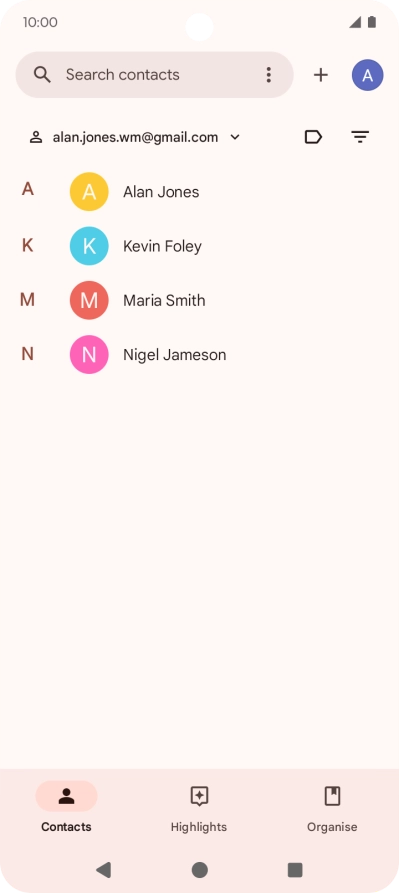 Press the Home key to return to the home screen.