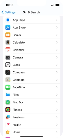 Press the required app.