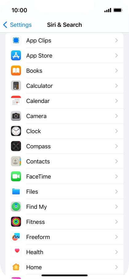 Press the required app.