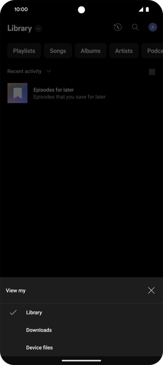 Press the required category and go to the required audio file.