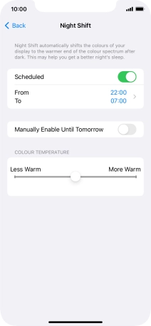 Press the indicator next to 