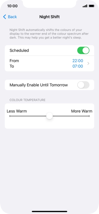 Press the indicator next to 