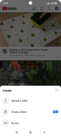 Press Upload a video.