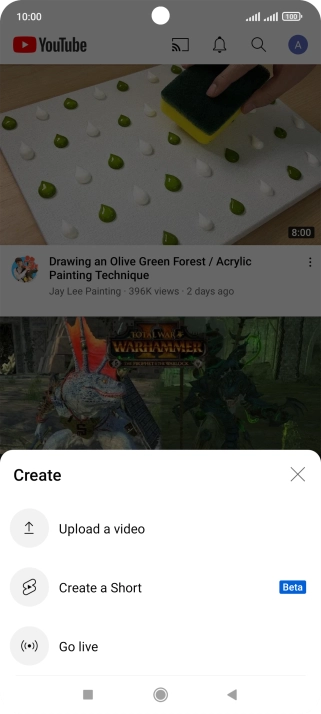 Press Upload a video.