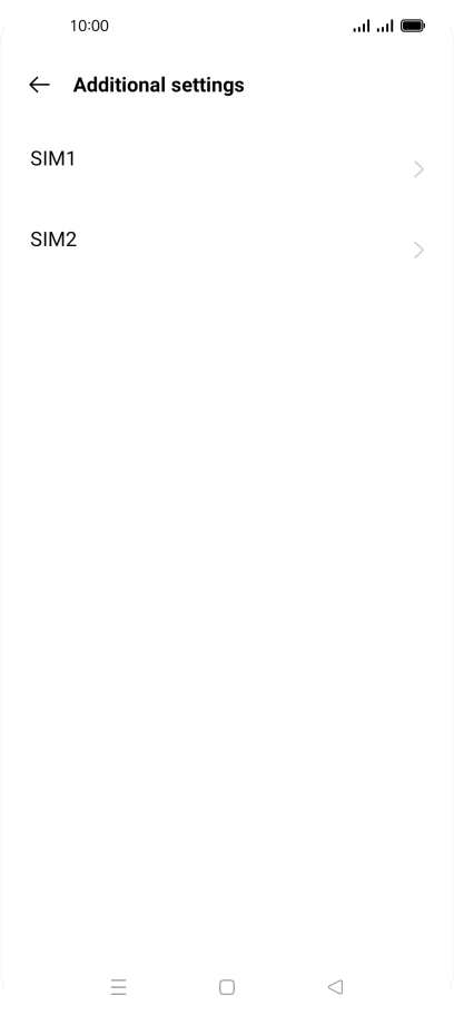 Press the required SIM.