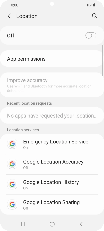 Press the indicator to turn the function on or off.