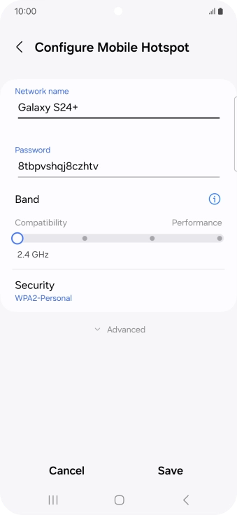 Press the field below 