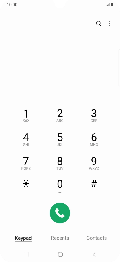 Press the menu icon.