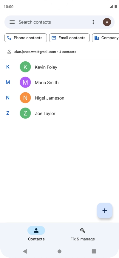 Press the Home key to return to the home screen.