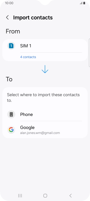 Press the required Google account.