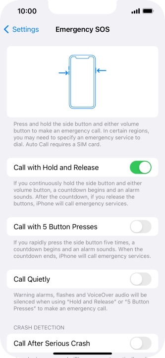 Press the indicator next to Press the indicator next to