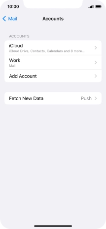 Press the name of the Exchange email account you've just set up. Press the name of the Exchange email account you've just set up.