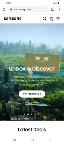 Press the address bar.