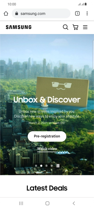 Press the address bar.