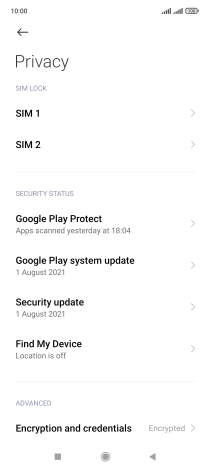 Press the required SIM.