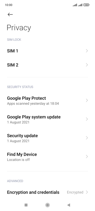 Press the required SIM.