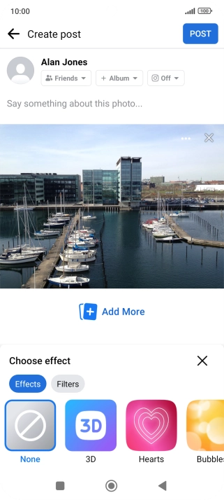 Press the text input field. Press the text input field.