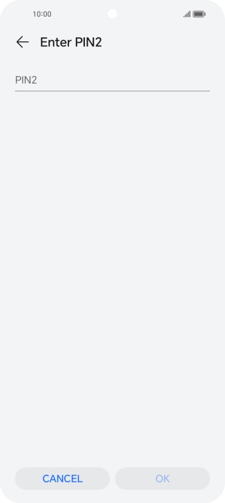 Press PIN2 and key in your PIN2. The default PIN2 is 1111.