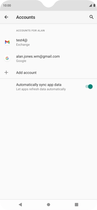 Press the required account. Press the required account.