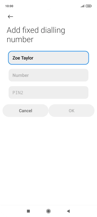 Press Number and key in the required phone number.