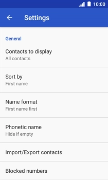 Press Import/Export contacts.