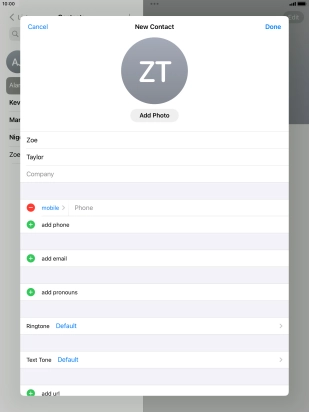 Press Phone and key in the required phone number.