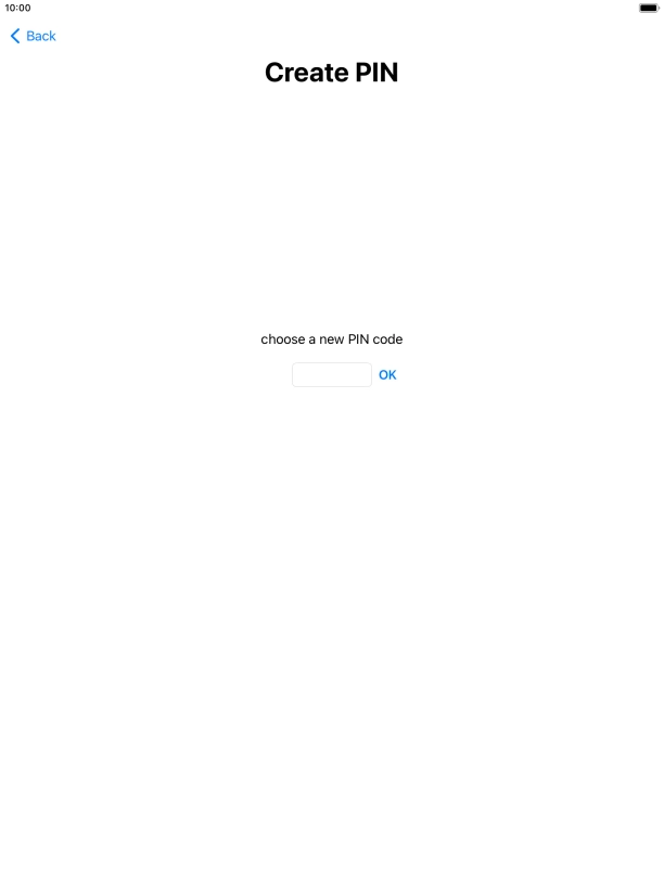 Key in a new four-digit PIN and press OK.