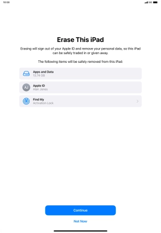 Press Continue. Press Continue.