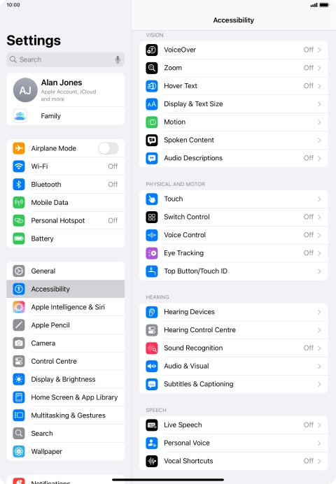 Press Display & Text Size.