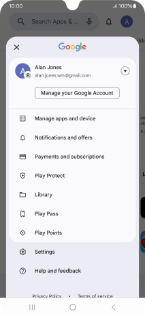 Press Manage apps and device. Press Manage apps and device.