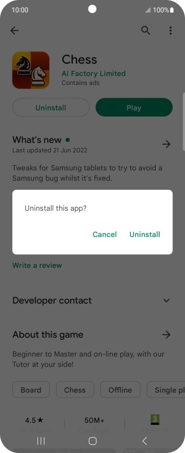 Press Uninstall. Press Uninstall.