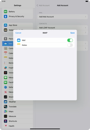 Press Save. Your email account has now been set up. To select more settings for incoming and outgoing server, proceed with the following steps. Press Save. Your email account has now been set up. To select more settings for incoming and outgoing server, proceed with the following steps.