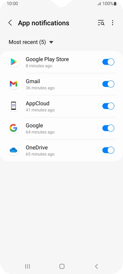 Press the drop down list. Press the drop down list.