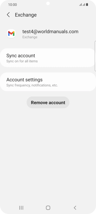 Press Remove account.