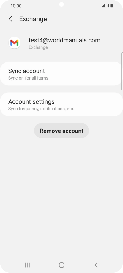 Press Remove account.