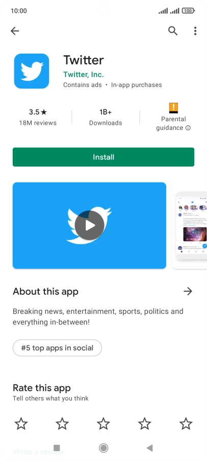 Press Install and follow the instructions on the screen to install the app.