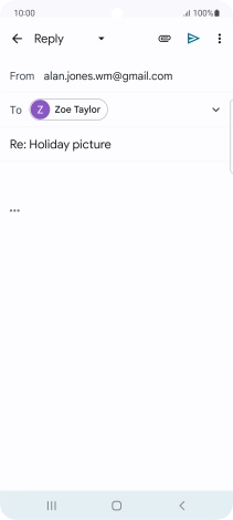 Press the text input field and key in the required text.