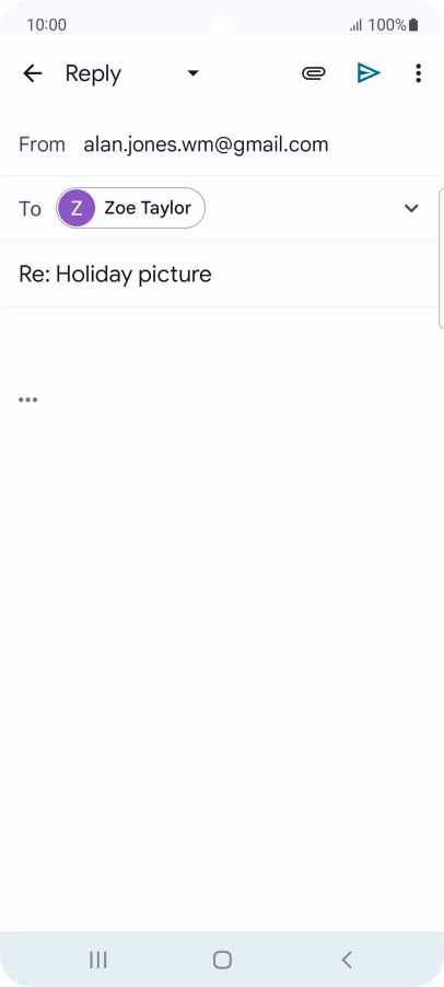 Press the text input field and key in the required text.