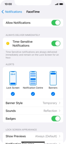Press the indicator next to 