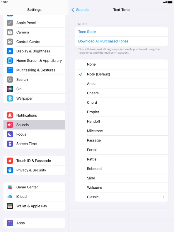 Press the required message tones to hear them.