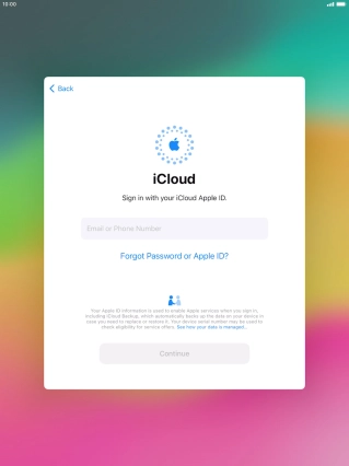 Press Email or Phone Number and key in the username for your Apple ID.