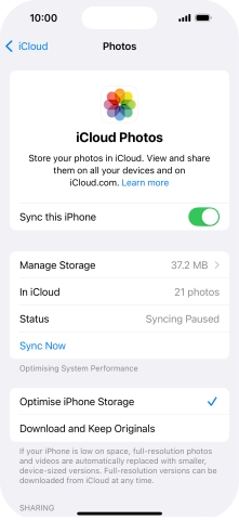 Press the indicator next to 