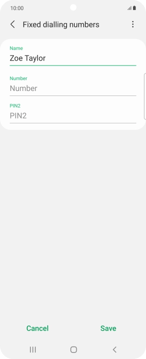 Press the field below 