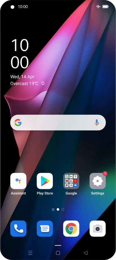 The flight mode icon shows that flight mode is turned on.