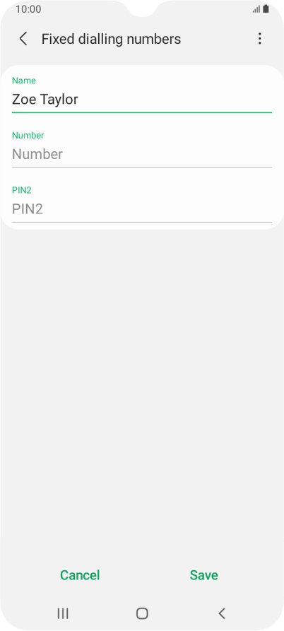 Press Number and key in the required phone number.