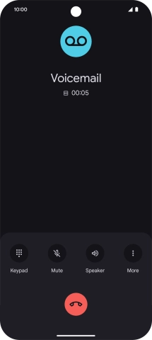 Press the end call icon.