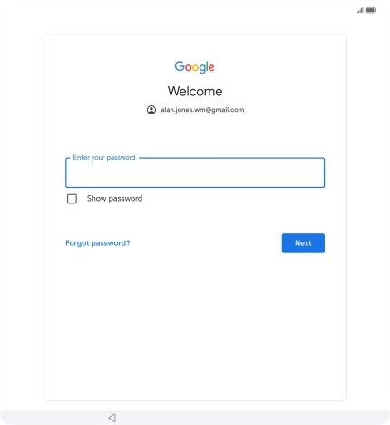 Press the field below 