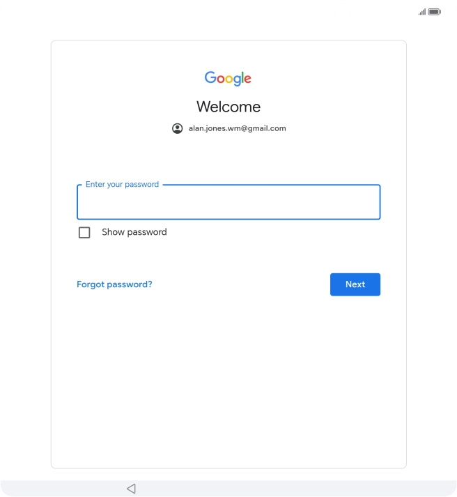 Press the field below 